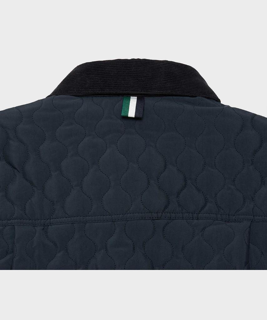 Ffeff Studio Round Quilted Trucker Jacket (Navy)