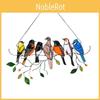 Изысканное витражное подвесное украшение «Птицы на проволоке»