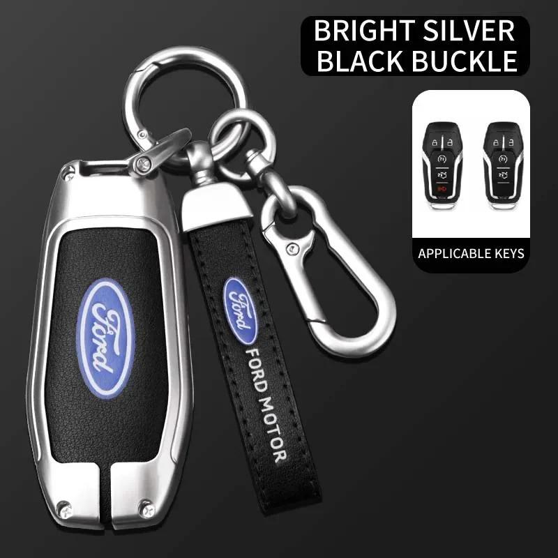 New 2026 Car Sticker 2025 Hot Zinc Alloy Car Remote Key Case Cover For Ford Fusion Mondeo Mustang F-150 Explorer Edge 2015 2016