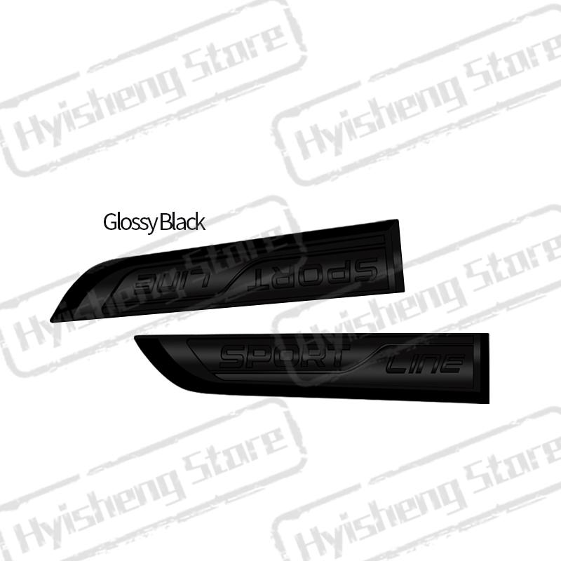 JBIW9 2PCS Metal Car Styling Sport Line Sticker Badge Car Body Side Emblem For Skoda Octavia Rapid Kodiaq Karoq Fabia Kamiq Superb
