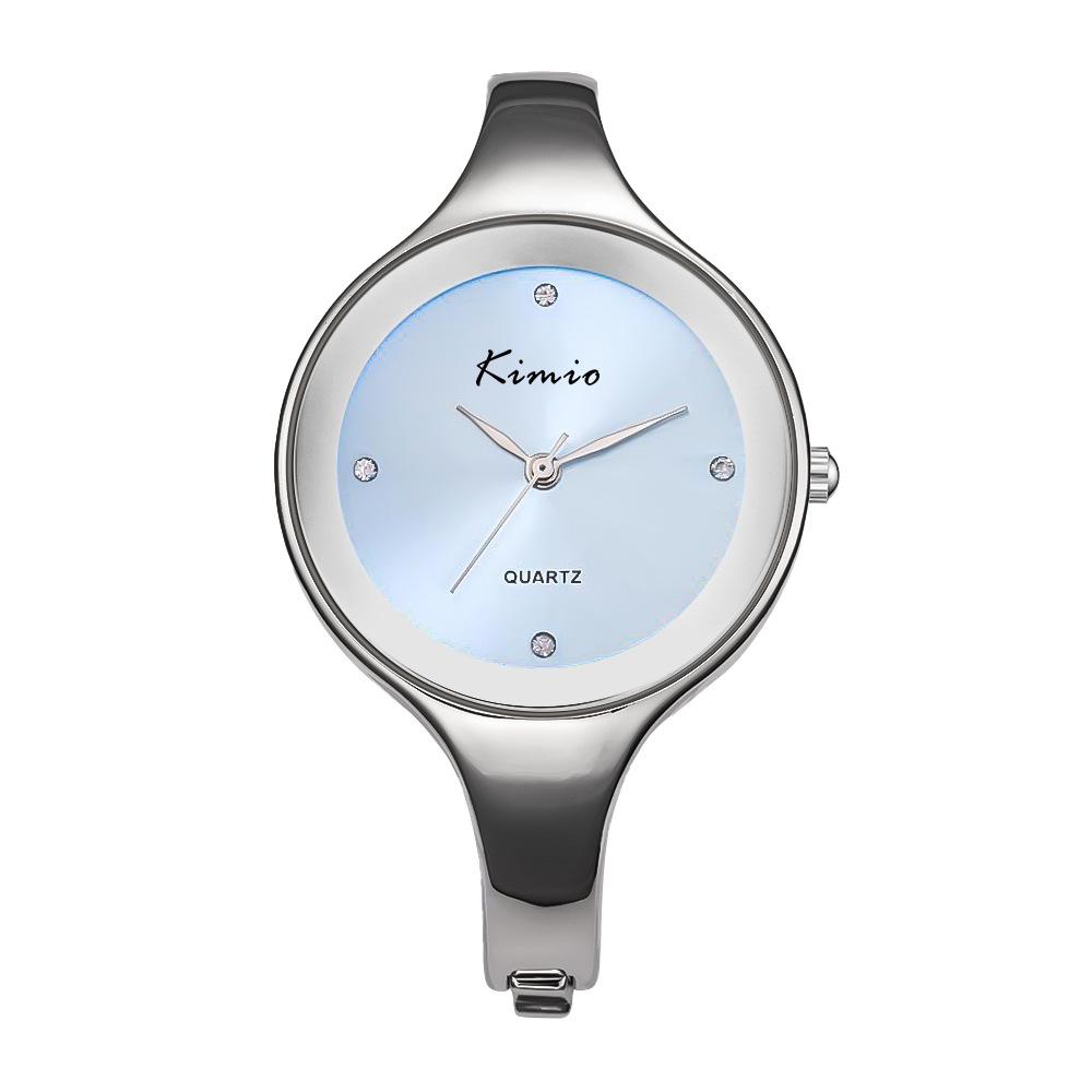 Часы кварцевые темпераментные Niche Disc Light Luxury Simple Scaleless Rhinestone Casual Bracelet Style Watch для женщин