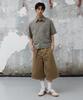 AGOD Crop Half Check Shirt [Khaki]