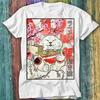 Japanese Noodles Maneki Neko Lucky Cat Ramen Fortune Reading T Shirt Top Tee 245
