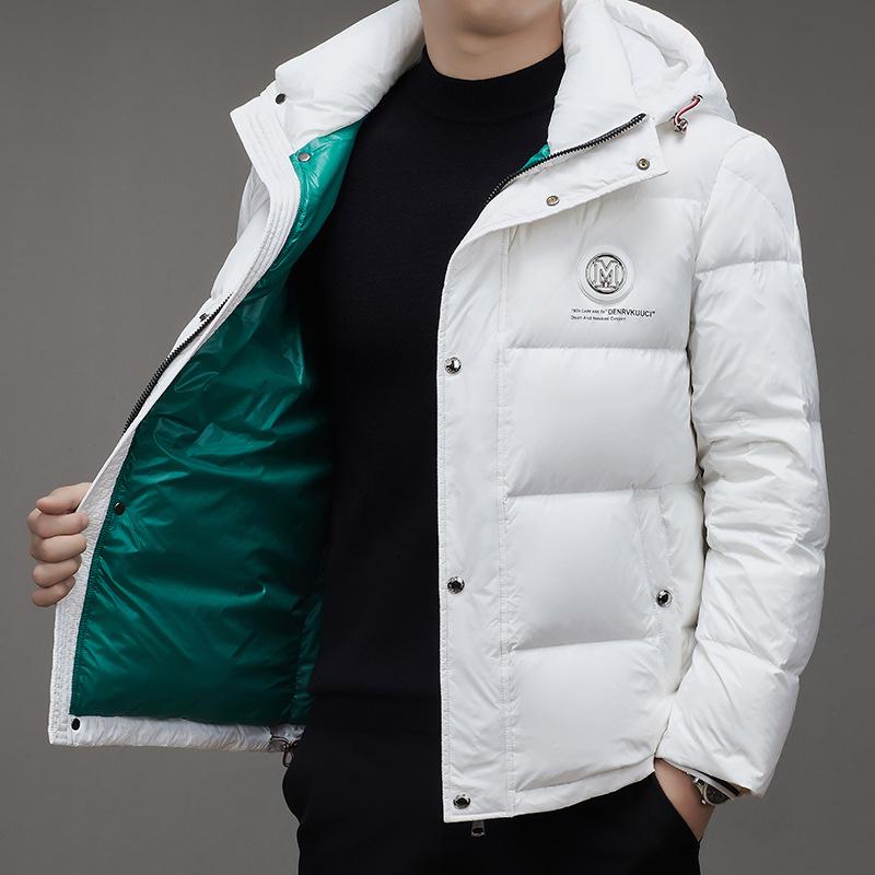 Утепленная куртка-пуховик с капюшоном, деловая повседневная теплая куртка-пуховик