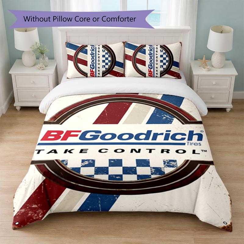 BFGoodrich Print 3Pcs Bedding Set Duvet Cover With Two Pillowcases Soft Bed Linen For Household Bedroom