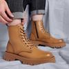 Thick Soled Men's Boots Trendy New Designer Styles Outdoor Street Walking Motorcycle Daily Fashion Party Youth Quality Shoes
