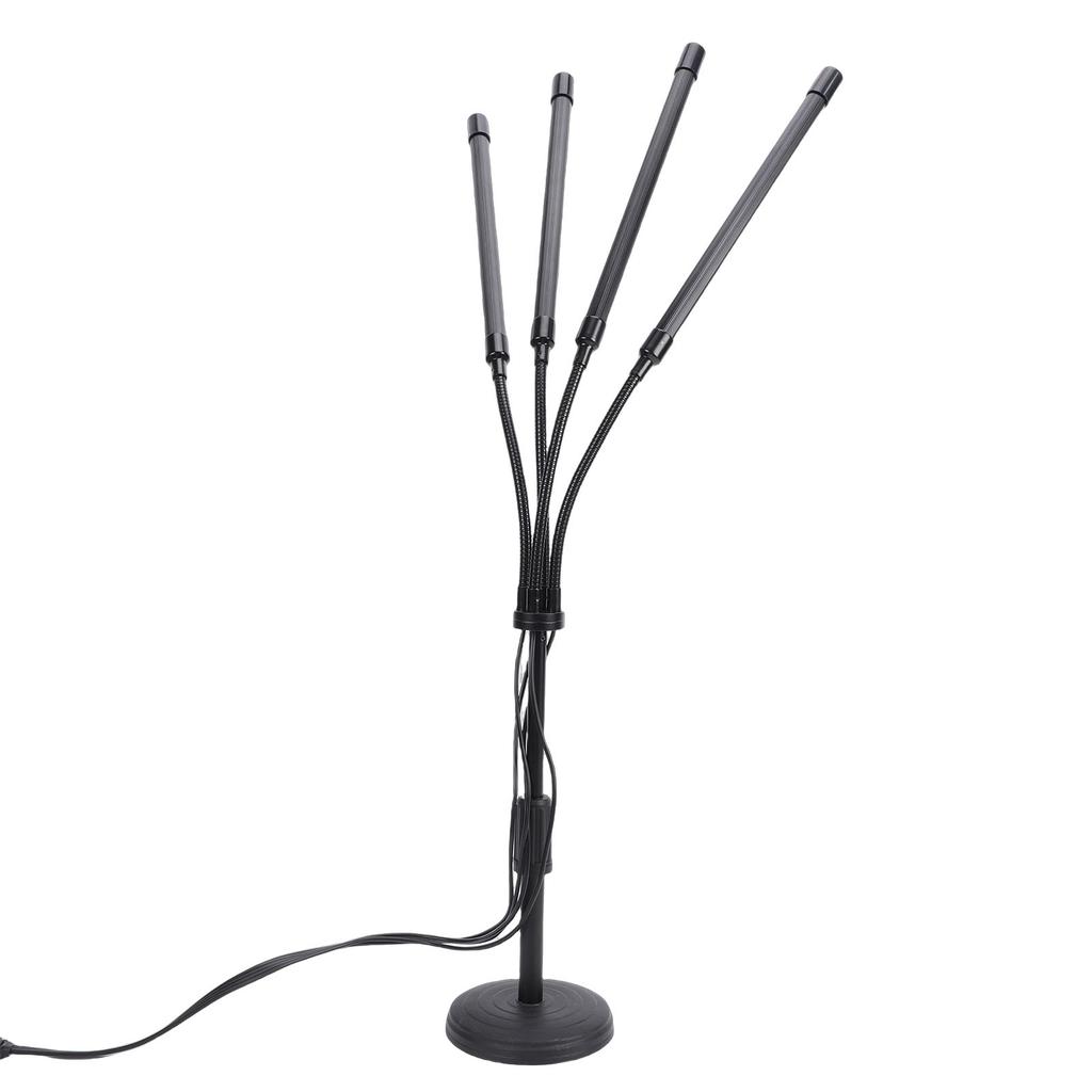 Светодиодная лампа для растений Grow Lights, 4 головки, красный, синий, желтый, полный спектр, с авто включением/выключением, на гибкой ножке, для комнатных растений