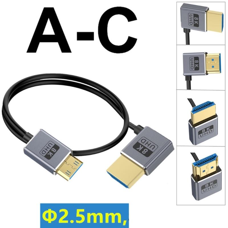 30/60/120 см Тонкий HDTV 2.1 Видеокабель Шнур 8K@60Hz Маленький к HDTV Коаксиальный провод Широкая совместимость