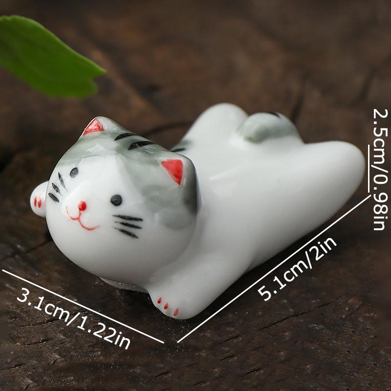 1 шт. Керамические кавайные палочки для еды Портативные Кошка Милый Японский стиль Прочный Держатель Креативные Подставки Украшения