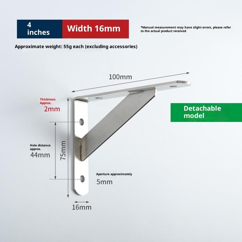 2Pcs Stainless Steel L Type Bracket Angle Bracket Heavy Duty For Wall Angle Bracket
