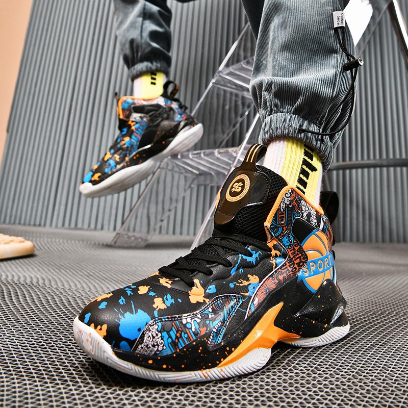 Мужские баскетбольные кроссовки, женские кроссовки, высокие спортивные кроссовки, тренировочные баскетбольные кроссовки, парные баскетбольные кроссовки, размер 36-45