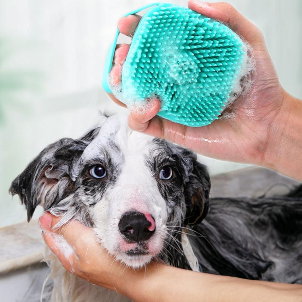 Soft Massage Comb 2-In-1 Shampoo Brush New Pet Bath Brush Cleans Hair And Dirt