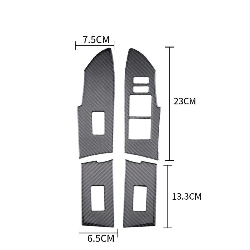 Carbon Fiber Car Interior Door Handle Windows Control Panel Armrest Cover Trim Decal Stickers For Toyota Corolla 2014 Auto
