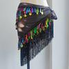 Hollow Dancing Waist Belt Long Tassel Belly Dance Hip Scarf  Dancer Accessories