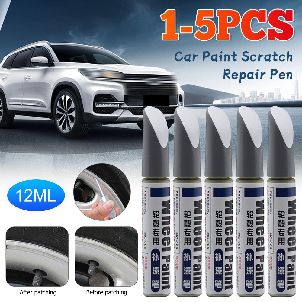 1-5pcs Car Paint Scratch Repair Pen Waterproof Auto Wheel Spoke Rim Paint Marker Pen Brush Paint Tyre Care Car Accessories