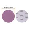 uxcell Purple Sanding Discs, 600 Grit, 75mm Hook and Loop Circular Sandpaper, Professional Sandpaper for Wet and Dry Polishing, Metal, Wood, and Drywa