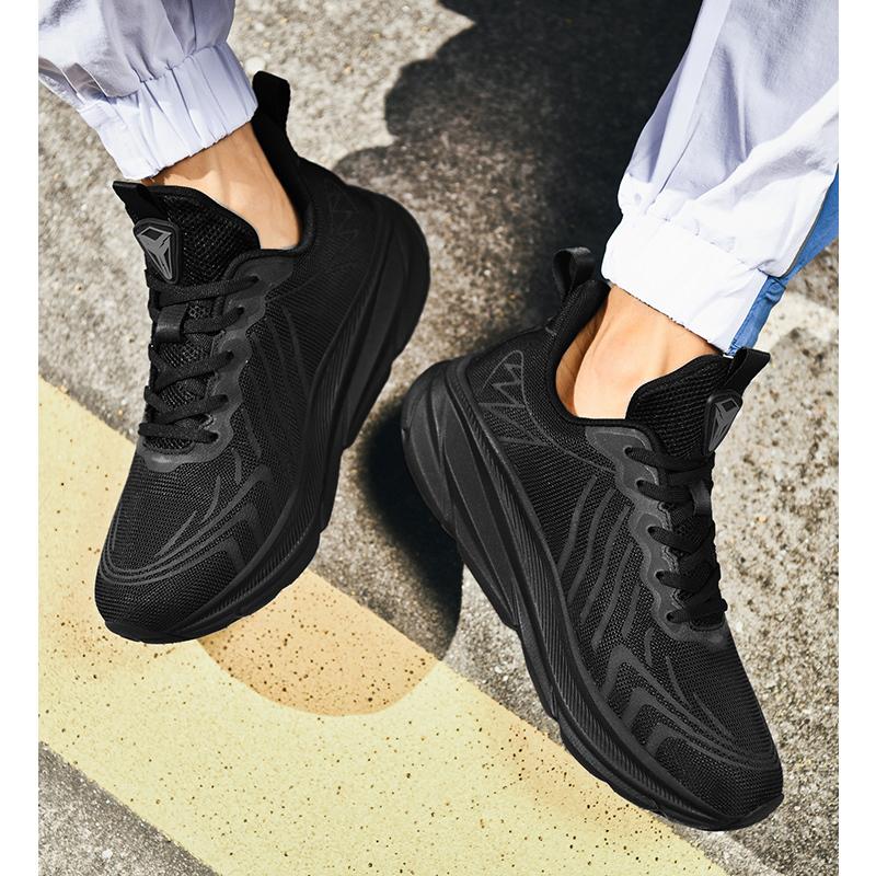 Мужские кроссовки для бега, дышащие мужские спортивные кроссовки, удобная повседневная прогулочная обувь на шнуровке, спортивная тренировочная обувь