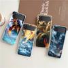 Чехол для телефона Samsung Galaxy Z Flip 6 5 4 Прозрачный для Samsung Z Flip 3 Жесткий ПК Складной корпус Nezha Fundas Capas Сумки