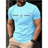 Men's 100% Pure Cotton Summer Loose Oversized Casuaetter Printed Sports Round Neck Short Sleeved T-shirt Top