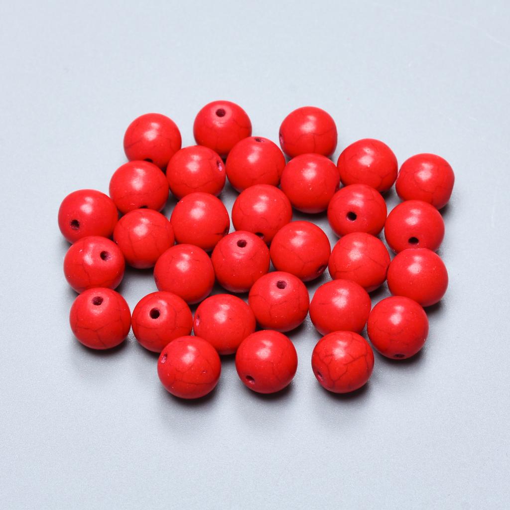 20-60 шт. 4-14 мм красный натуральный камень бирюза свободные бусины для изготовления ювелирных изделий DIY ожерелье браслет модный материал аксессуары из бисера