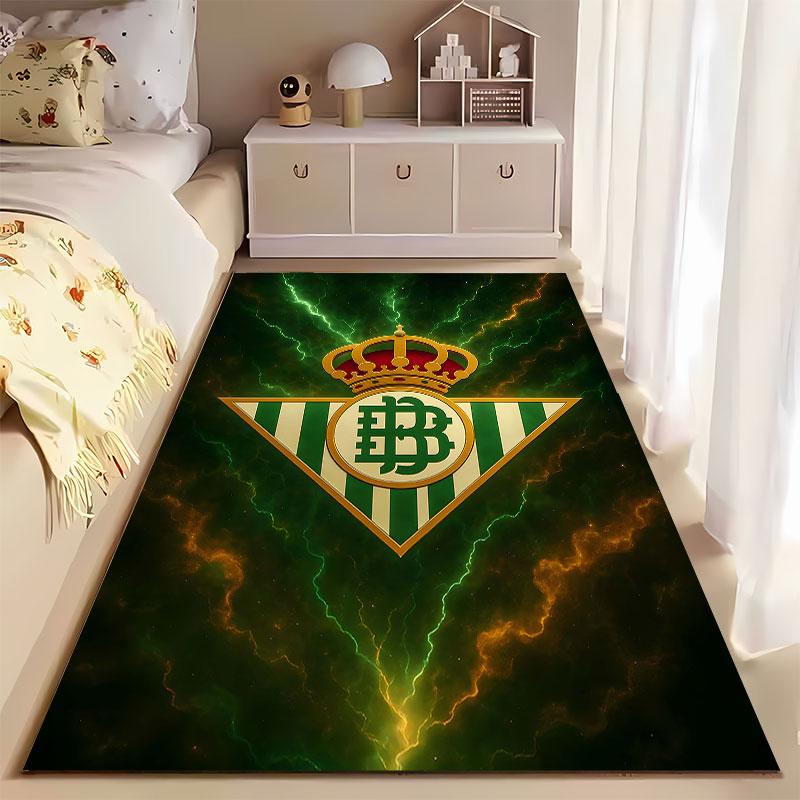 Green Striped Logo with Crown suitable as a non-slip mat for the living room or bedroom sofa