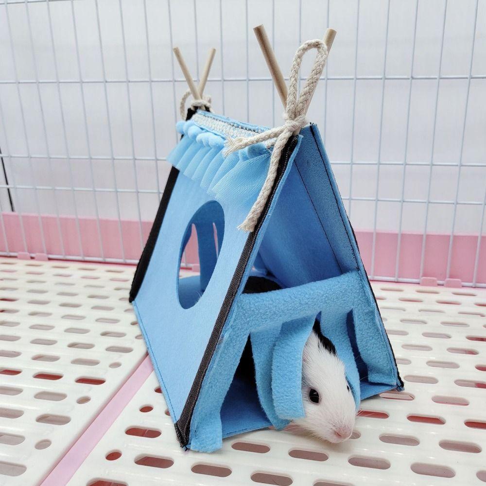 Blue Rabbit Hidden Tent Foldable Hamster Nest Corner Hideaway Rabbit Tent House  Guinea Pig
