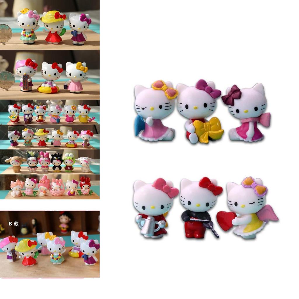 Очаровательный набор из 6 шт. Хелло Китти Куроми Sanrio Милые Куклы Аксессуары Для Коллекционеров