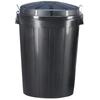 Universal waste bin with lid, round, 95L, black