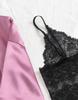 Women's Lace Satin Erotic Sleepwear Set