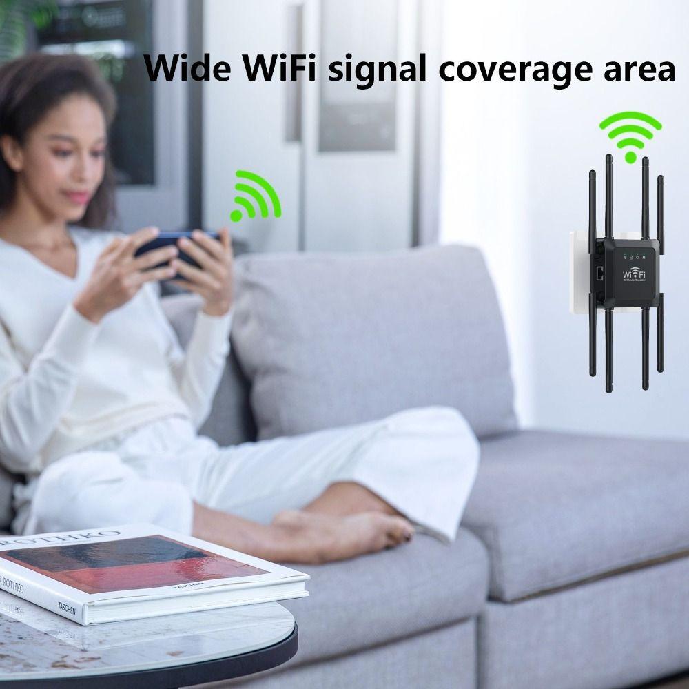 8-Antenna WiFi Extender Signal Amplification Signal Router Portable Wireless Repeater  Home