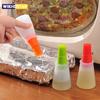 Portable Food Grade Silicone Oil Bottle with Brush Barbecue Brush Basting Brush Heat Resistance Grill Oil Brushes Baking Tools