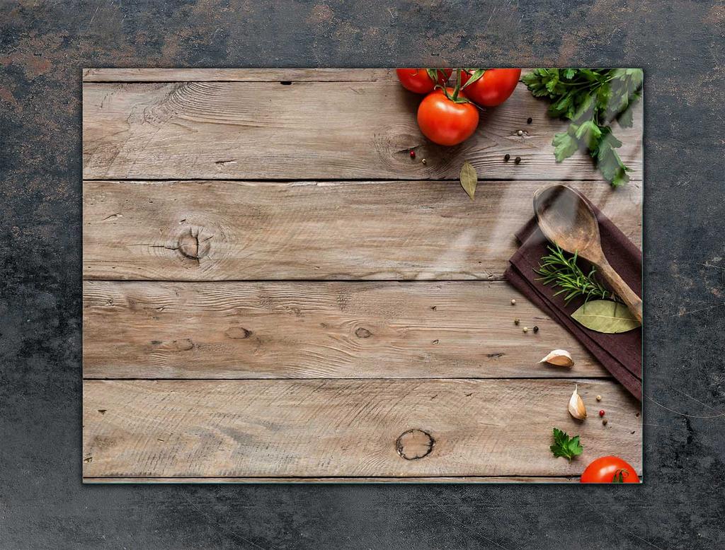 SZKLANA PŁYTA OCHRONNA NA KUCHENKĘ 70x52 DREWNO