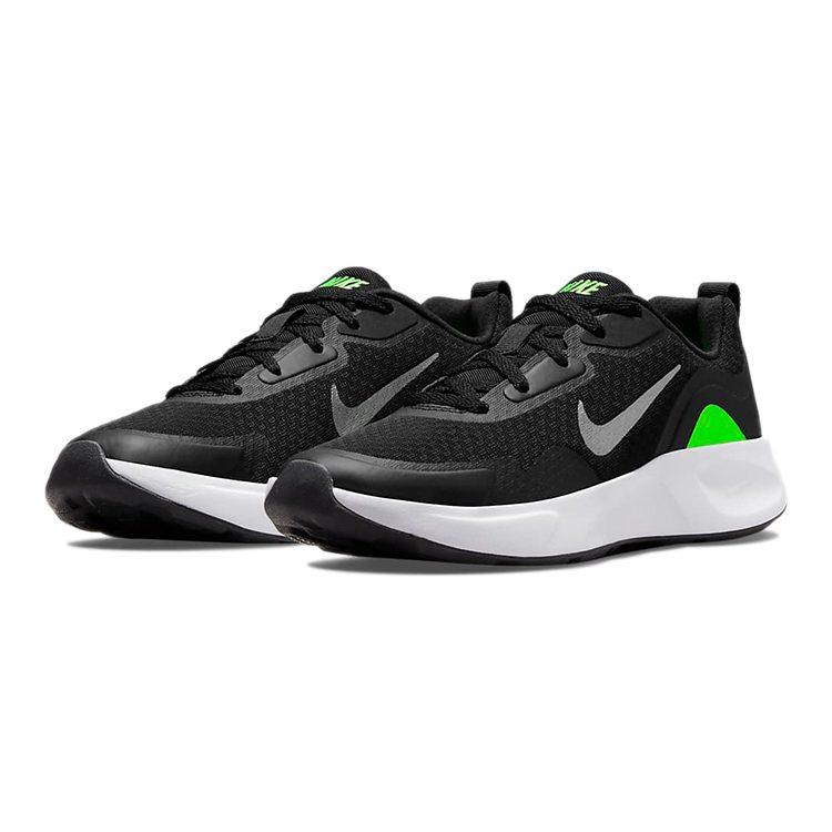 Nike Универсальные низкие беговые кроссовки Wearallday Черно-бело-зеленые Унисекс CJ3816-015