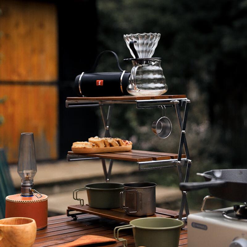 ZISIZ Foldable 3-Layer Outdoor Storage Rack