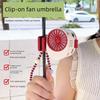 New Mini Fan, Small Clip-On Portable Handheld Fan, Super Strong Sun Protection, Umbrella Clip Fan for Lazy People