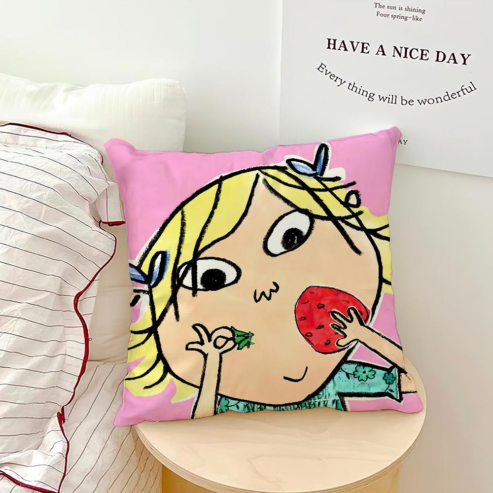 Мультяшный Смешной Чехол для Подушки K-LOLA Удобный Мягкий Наволочка для Дивана Гостиной Дома C-CHARLIE AND Декор Защитные Чехлы