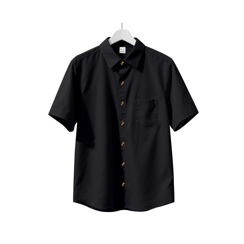 American Summer Men's Plus Size Ice Silk Blend Casual Short Sleeve Shirt