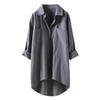 Women Long Casual Plus Size Baggy Shirt Dress Linen Cotton Blouse Tops Tunic