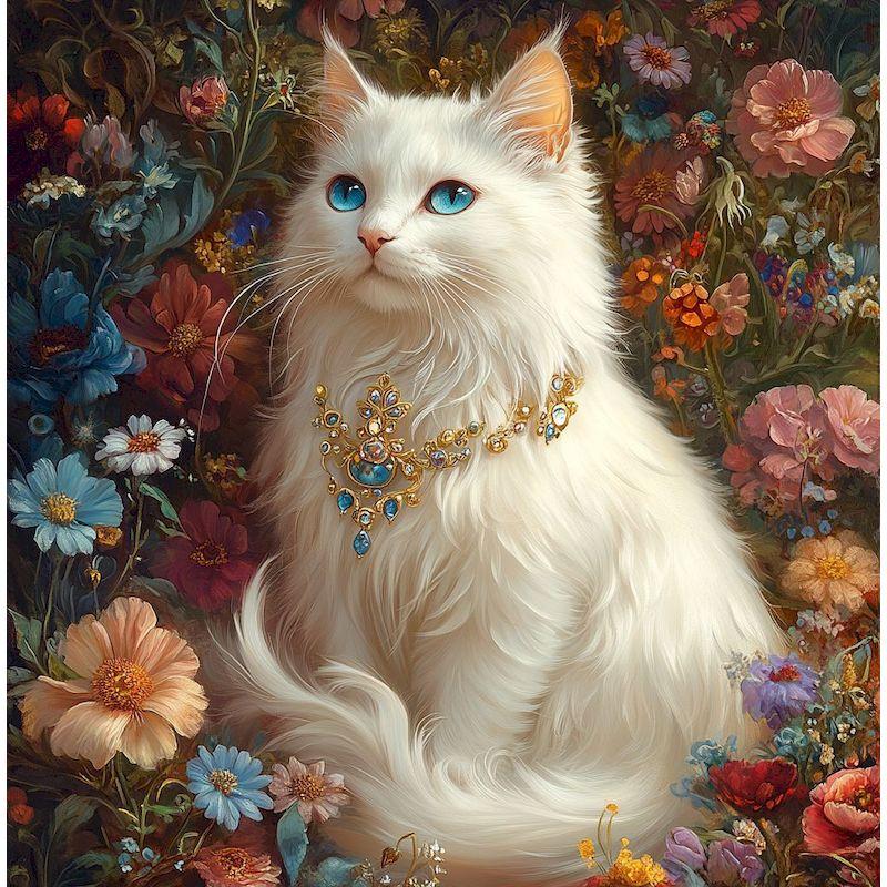 Алмазная живопись Животные Наборы для вышивки крестом Распродажа Алмазная вышивка Полная дрель Квадратные кошки Стразы Картины