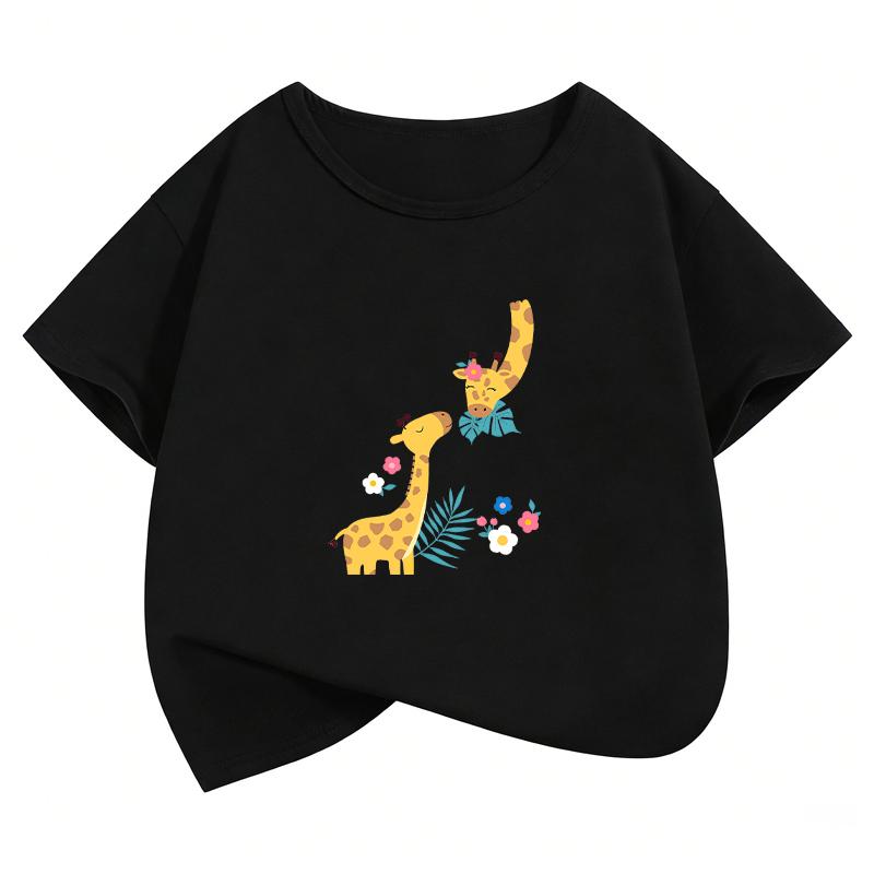 Funny Anime Cute Horse T Shirts Cat Funny Manga Kids Childrens Tshirt Boys Girls Casual Top Tee Shirt Summer