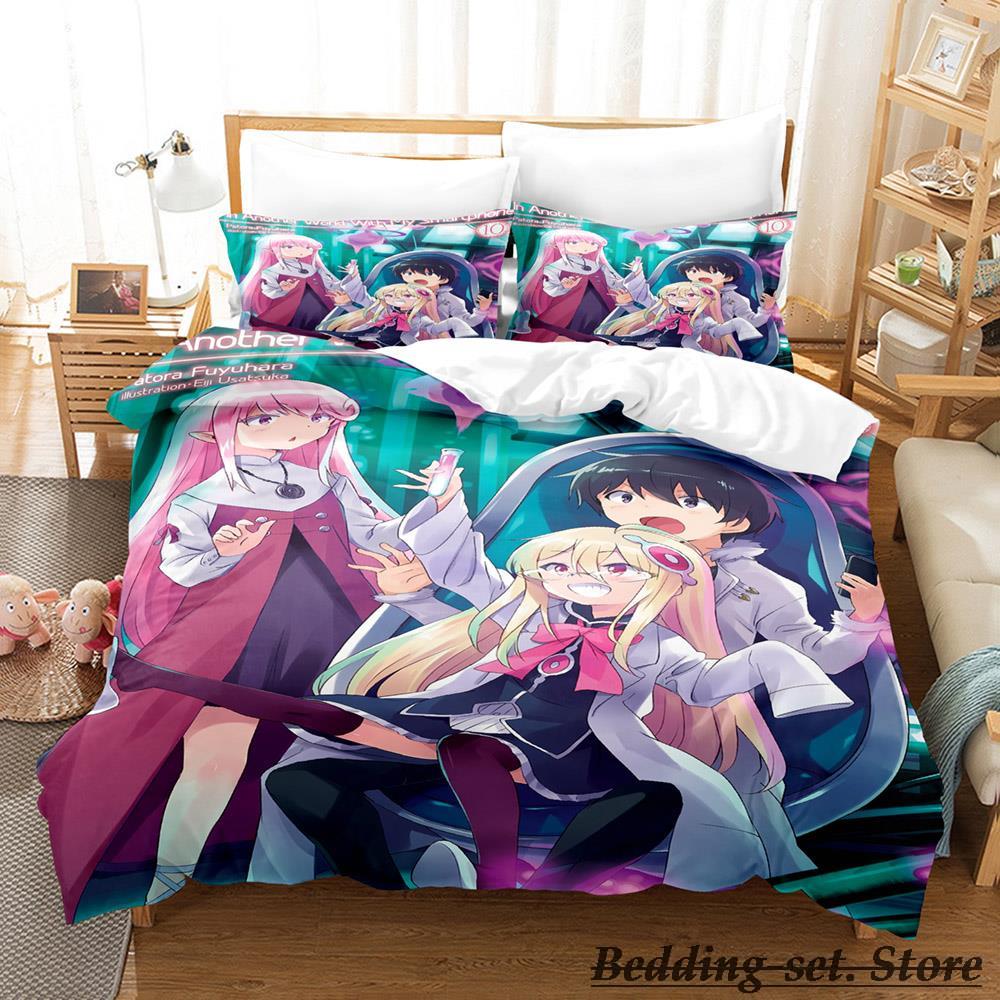 In Another World With My Smartphone Bedding Set Single Twin Full Queen King Size Bed Set Adult Kid Bedroom Duvetcover Sets Anime