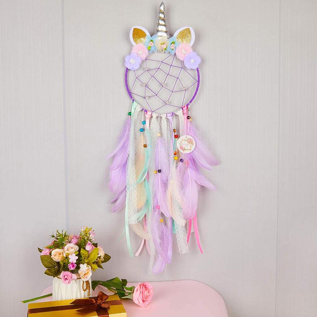Dream Catcher Wind Chimes Wall Decor Home Hanging Craft Ornament Colorful Handmade Wall Decortion for Home Bedroom Living Room