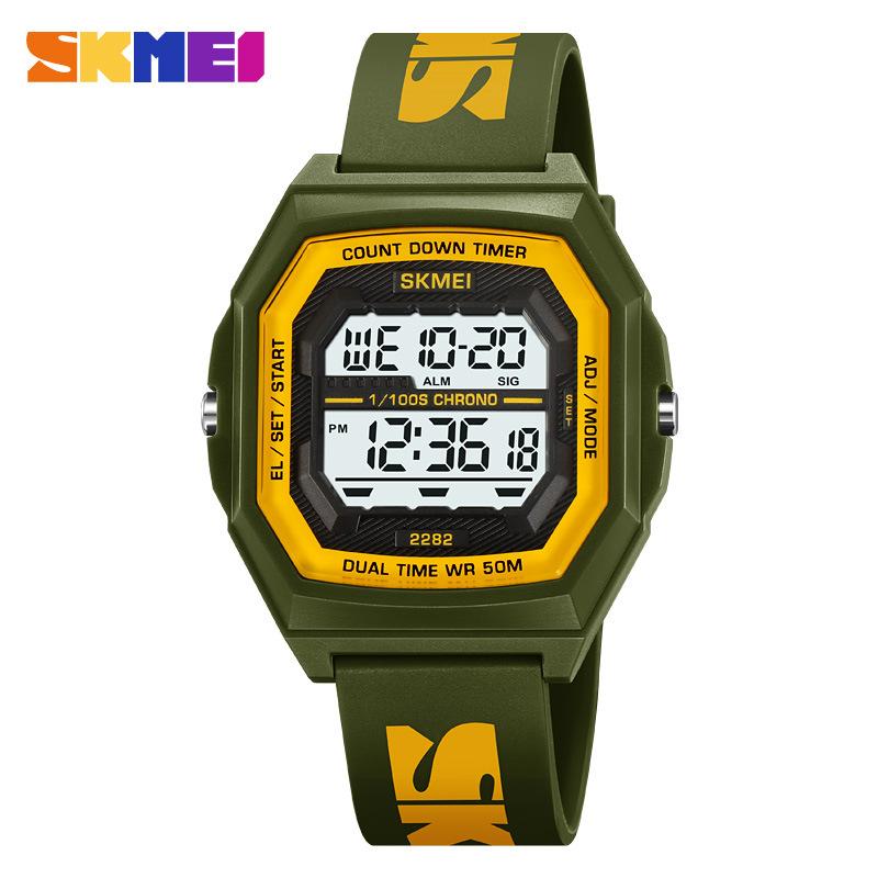Спортивные многофункциональные мужские часы для отдыха на открытом воздухе Студенческие электронные часы Повседневные персонализированные водонепроницаемые электронные часы для мужчин