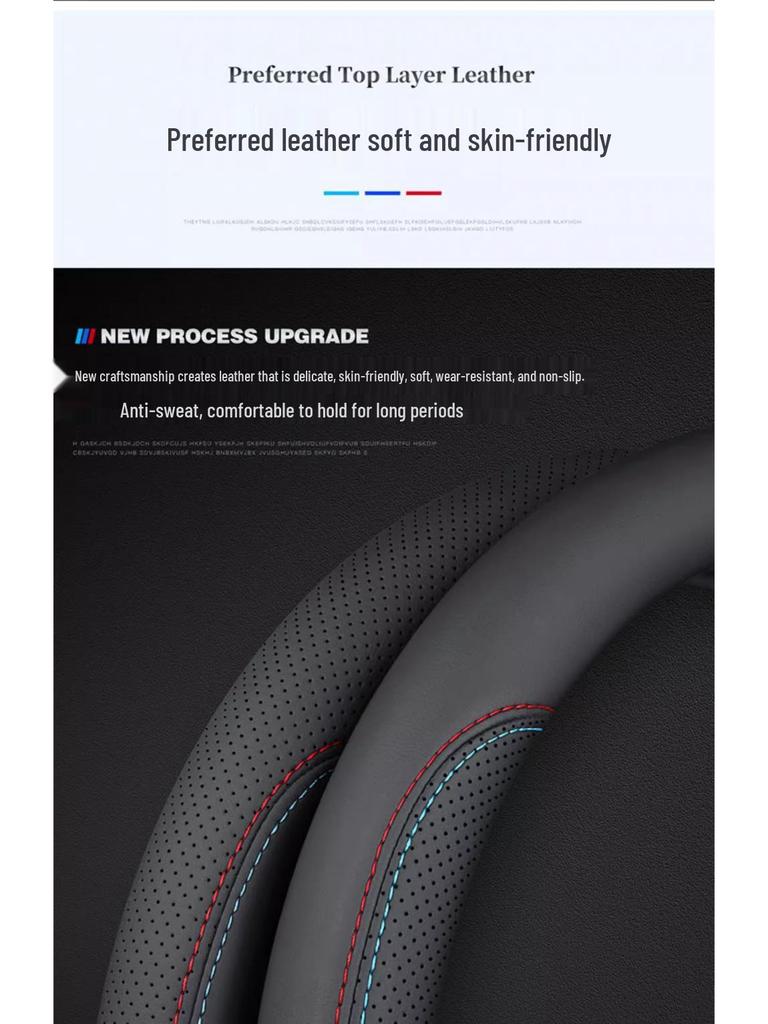 Ideal Steering Wheel Cover: Ultra-thin Genuine Leather, Fits L6L7, L8L9, Ideal ONE 2025 Model, All-Season Use