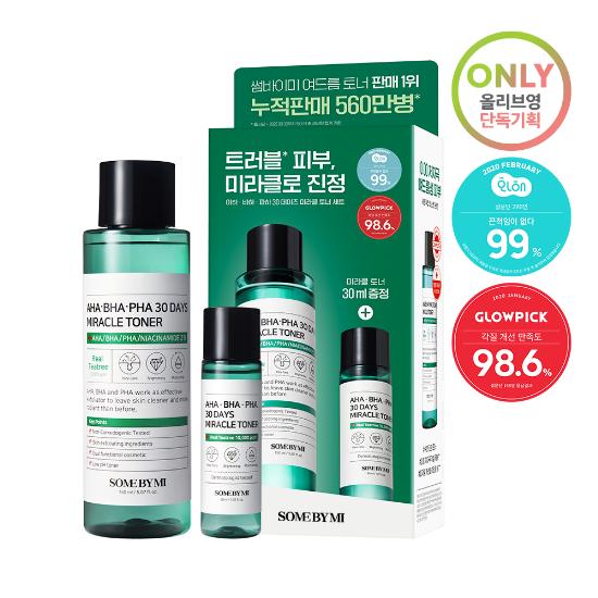 Some By Mi Aha Baha Paha 30-дневный план использования тонера Miracle Toner (150мл+30мл)