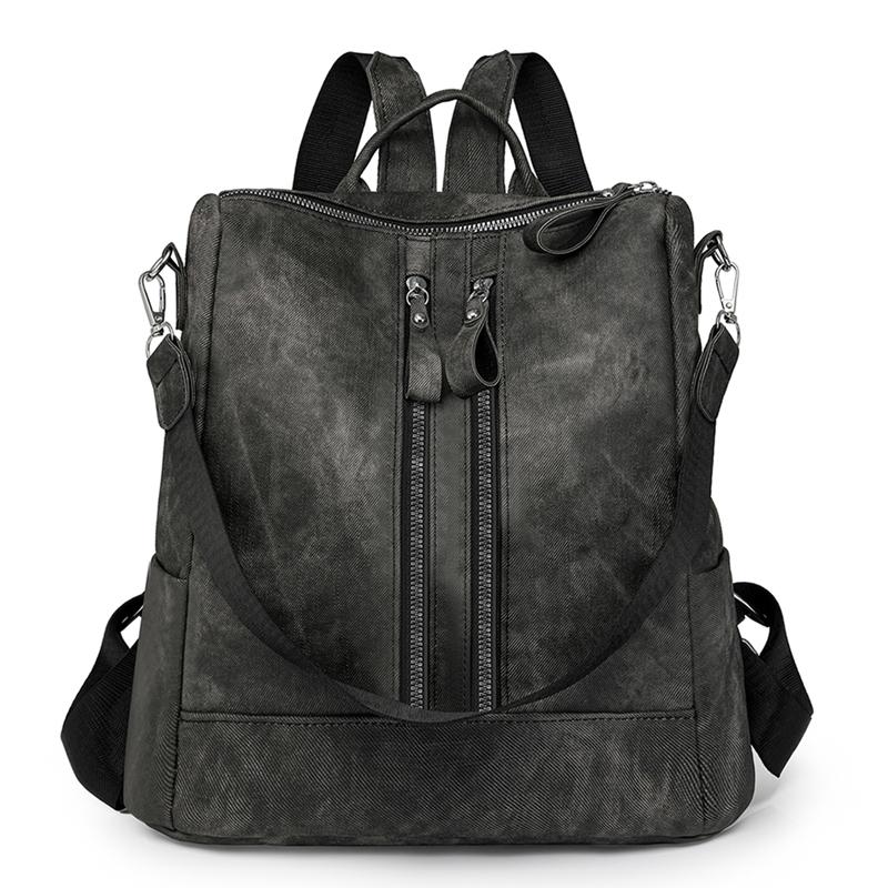 Рюкзак для пригородных поездок, женская сумка с двойной молнией, многофункциональная дорожная сумка через плечо