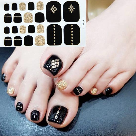 Heart Moon Smile Waterproof Toe Nail Sticker Full Cover Decal Adhesive Wrap