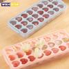 Reusable 21 Grid Ice Cube Tray Mold Heart Shape Silicone Large Heart Shape Ice Ball Maker Cocktail  DIY Bar Wine Ice Cube Maker