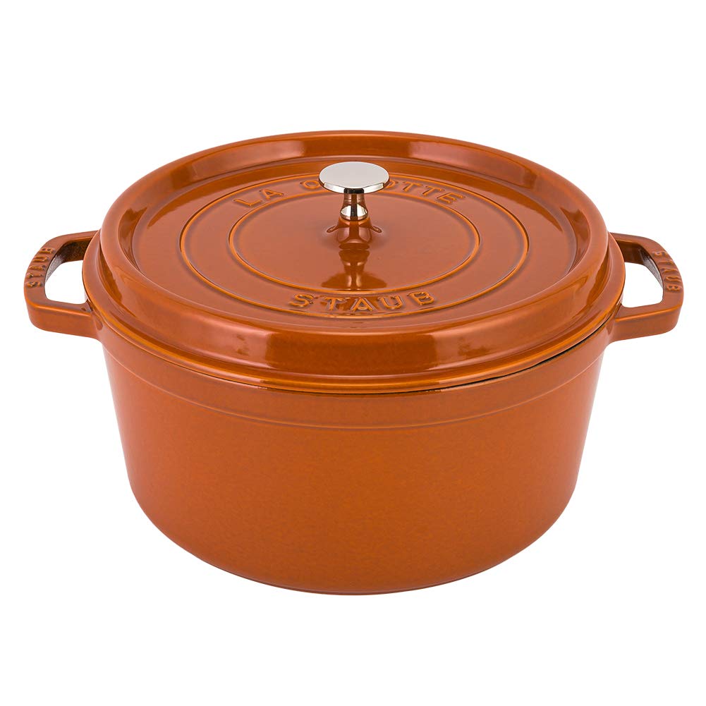 Staub Pico Cocotte Round 28cm Cinnamon 11028806 Pot Enamel Pot Rund Brater Cinnamon Pico Cocotte Stylish Pot Pan Cookware Kitchen Supplies [Staub]