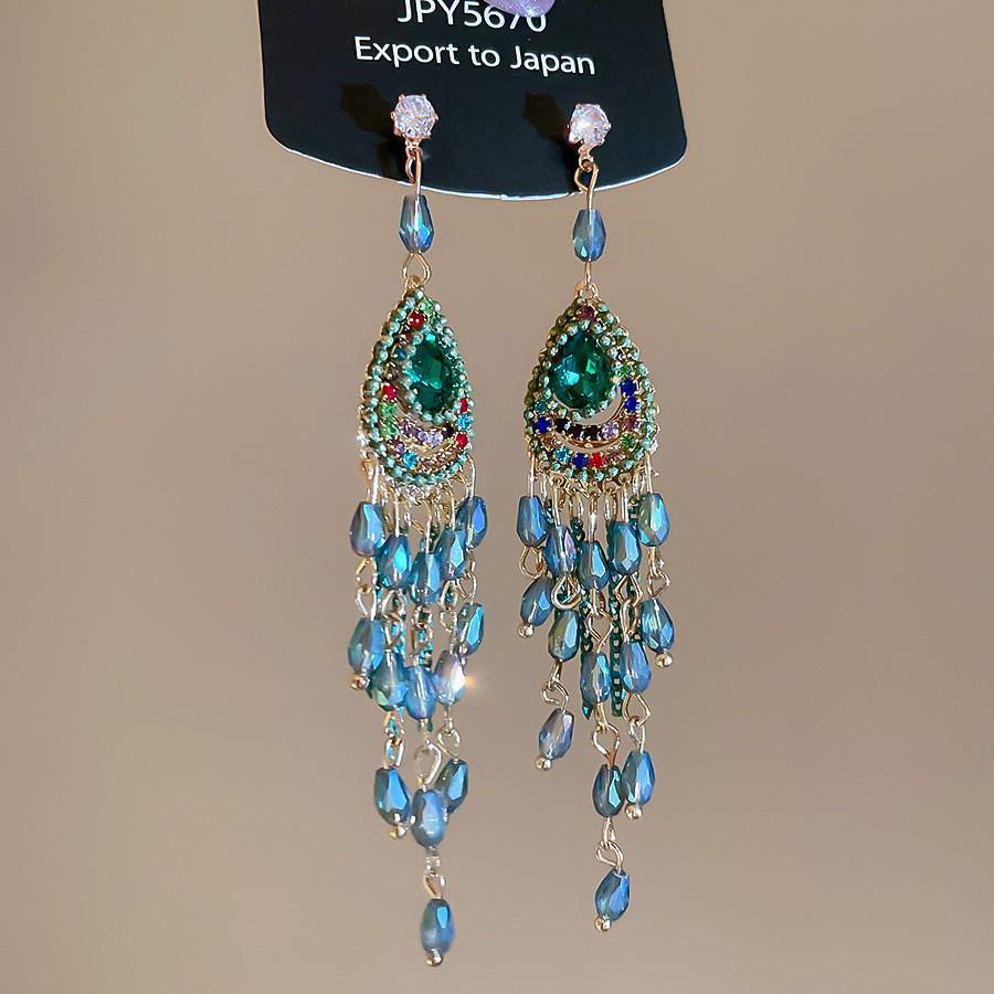 Exotic Goddess Long Tassel Bohemian Earrings – Retro Ethnic Style Dangle Women's Accessories